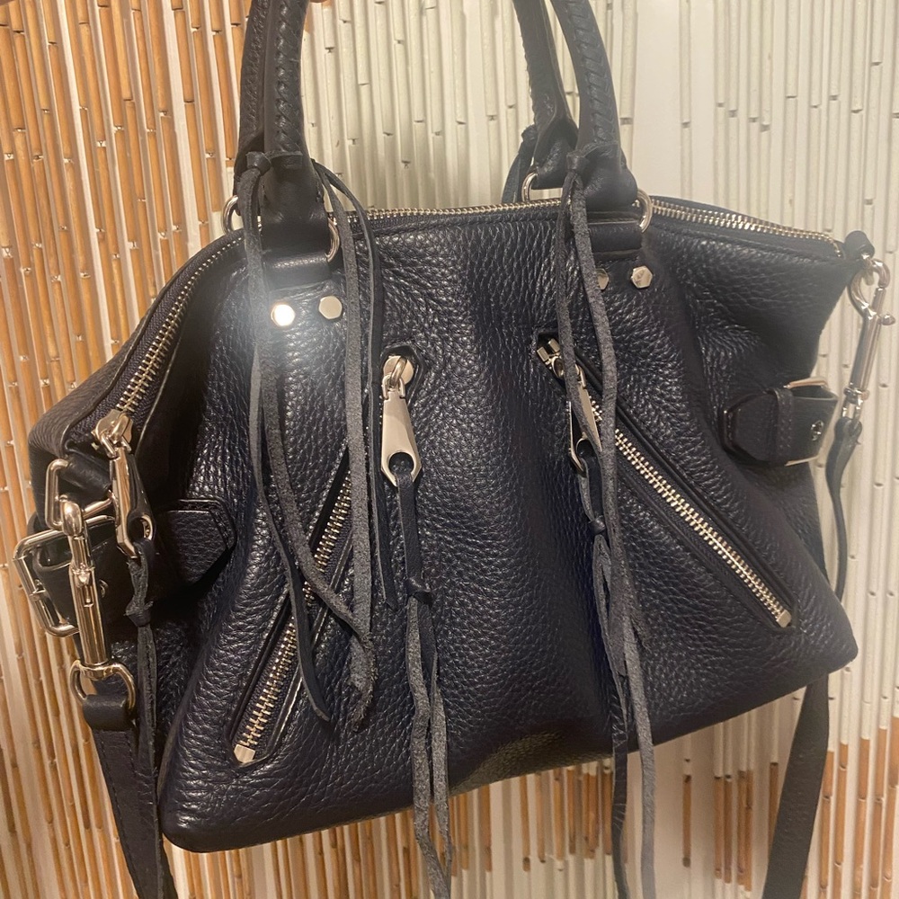 Rebecca Minkoff Navy NWOT Pebbled Leather Women's Satchel Handbag